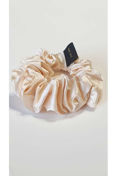 Hair elastic made of natural 100% silk, wide. Champagne color. Silk Kiss[100-shelkovaya-naturalnaya-rozovaya-sorochka-samarkand-silk-kiss-samarkand-xs-32-34-1613.jpg]