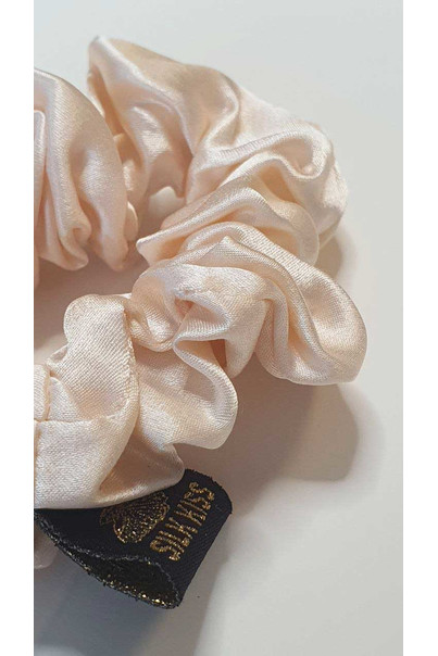 Hair elastic made of natural 100% silk, wide. Champagne color. Silk Kiss[100-shelkovaya-naturalnaya-rozovaya-sorochka-samarkand-silk-kiss-samarkand-xs-32-34-1613.jpg]