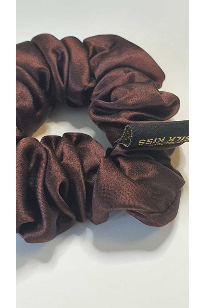 Silk hair band made of 100% natural silk, thick. Chocolate color[100-shelkovaya-naturalnaya-rozovaya-sorochka-samarkand-silk-kiss-samarkand-xs-32-34-1613.jpg]