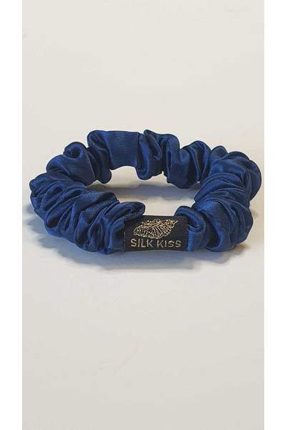 Гумка для волосся з натурального 100% шовку, синя тонка шовкова[100-shelkovaya-naturalnaya-rozovaya-sorochka-samarkand-silk-kiss-samarkand-xs-32-34-1613.jpg]