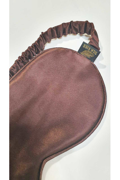 Sleep mask made of natural 100% silk TM "Silk Kiss", brown[100-shelkovaya-naturalnaya-rozovaya-sorochka-samarkand-silk-kiss-samarkand-xs-32-34-1613.jpg]