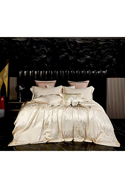 Постільна білизна з натурального шовку. Золотий поцілунок. Silk Kiss. Підковдра, простирадло, 2 наволочки.[100-shelkovaya-naturalnaya-rozovaya-sorochka-samarkand-silk-kiss-samarkand-xs-32-34-1613.jpg]