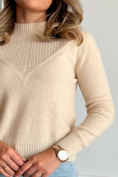 Светр з натуральної 100% вовни жіночий, білий айворі вовняний Silk KIss[100-shelkovaya-naturalnaya-rozovaya-sorochka-samarkand-silk-kiss-samarkand-xs-32-34-1613.jpg]