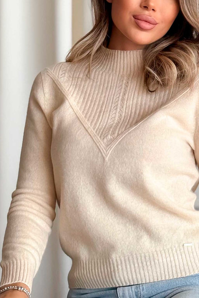 Светр з натуральної 100% вовни жіночий, білий айворі вовняний Silk KIss[100-shelkovaya-naturalnaya-rozovaya-sorochka-samarkand-silk-kiss-samarkand-xs-32-34-1613.jpg]