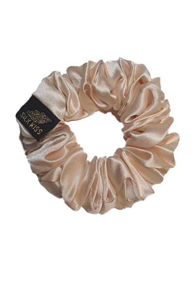 Hair elastic made of natural 100% silk, wide. Champagne color. Silk Kiss[100-shelkovaya-naturalnaya-rozovaya-sorochka-samarkand-silk-kiss-samarkand-xs-32-34-1613.jpg]