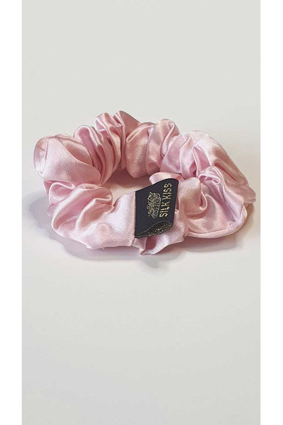 Hair elastic made of 100% natural silk, wide. Color pink. Silk Kiss[100-shelkovaya-naturalnaya-rozovaya-sorochka-samarkand-silk-kiss-samarkand-xs-32-34-1613.jpg]