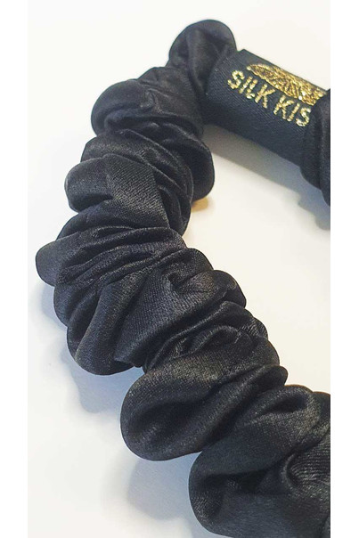 Hair band made of natural 100% silk, black thin[100-shelkovaya-naturalnaya-rozovaya-sorochka-samarkand-silk-kiss-samarkand-xs-32-34-1613.jpg]