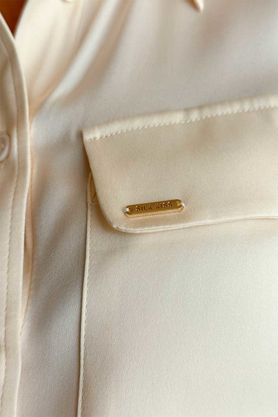 Шовкова жіноча сорочка, айворі з нагрудними кишенями Silk KIss, Розмір: S[100-shelkovaya-naturalnaya-rozovaya-sorochka-samarkand-silk-kiss-samarkand-xs-32-34-1613.jpg]