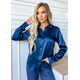 жіноча синя рубашка шовкова