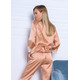 Шовкова жіноча піжама "Женева". TM "Silk Kiss". Натуральний 100% шовк. Пшенично-персиковий, Розмір: XL[100-shelkovaya-naturalnaya-rozovaya-sorochka-samarkand-silk-kiss-samarkand-xs-32-34-1613.jpg]
