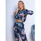 піжама синя з квітами піжама синя з квітами