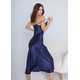 Silk dress combination on shoulder straps. TM "Silk Kiss". Natural 100% silk. Midi, royal blue, Size: L[100-shelkovaya-naturalnaya-rozovaya-sorochka-samarkand-silk-kiss-samarkand-xs-32-34-1613.jpg]