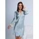 Silk women's shirt dress "Valencia". TM "Silk Kiss". Natural 100% silk. Mint blue, Size: L[100-shelkovaya-naturalnaya-rozovaya-sorochka-samarkand-silk-kiss-samarkand-xs-32-34-1613.jpg]