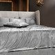 Комплект постельного белья из натурального шелка "Стальной узор" 100% шелк, изображение 8