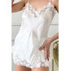 Шовковий топ та шорти. Домашній комплект "Ніца" білий. TM "Silk Kiss". Натуральний 100% шовк, Розмір: L[100-shelkovaya-naturalnaya-rozovaya-sorochka-samarkand-silk-kiss-samarkand-xs-32-34-1613.jpg]