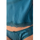 Шелковый топ и шорты. Домашний комплект "Левадия" малахитовый. TM"Silk Kiss". Натуральный 100% шелк, Размер: M, изображение 7