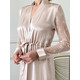 Шелковый халат "Аликанте", пудровый. TM"Silk Kiss". Натуральный шелк, Размер: L, изображение 5