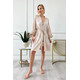 Шелковая женская комбинация и халат "Торонто", с карманами. TM"Silk Kiss". Натуральный 100% шелк Бежевый, Размер: S, изображение 7