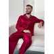 Silk men's pajamas "London", red. TM "Silk Kiss" 100% natural silk, Size: S[100-shelkovaya-naturalnaya-rozovaya-sorochka-samarkand-silk-kiss-samarkand-xs-32-34-1613.jpg]