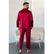 Silk men's pajamas "London", red. TM "Silk Kiss" 100% natural silk, Size: S[100-shelkovaya-naturalnaya-rozovaya-sorochka-samarkand-silk-kiss-samarkand-xs-32-34-1613.jpg]