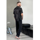Silk men's pajamas "Seattle", black. TM "Silk Kiss" 100% natural silk, Size: L[100-shelkovaya-naturalnaya-rozovaya-sorochka-samarkand-silk-kiss-samarkand-xs-32-34-1613.jpg]