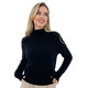 Women's 100% Natural Wool Sweater, Black Wool Silk KIss Wool Pattern, Color: Black, Size: S[100-shelkovaya-naturalnaya-rozovaya-sorochka-samarkand-silk-kiss-samarkand-xs-32-34-1613.jpg]