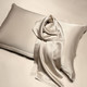 Silk bed linen, made of natural silk. Duvet cover, sheet, 2 pillowcases. Sandy absolute. Silk Kiss[100-shelkovaya-naturalnaya-rozovaya-sorochka-samarkand-silk-kiss-samarkand-xs-32-34-1613.jpg]