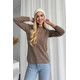 Свитер из натуральной 100% шерсти женский, коричневый Silk KIss Wool Crace, Размер: XXL, изображение 4 Свитер из натуральной 100% шерсти женский, коричневый Silk KIss Wool Crace, Размер: XXL, изображение 4