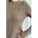 Свитер из натуральной 100% шерсти женский, коричневый Silk KIss Wool Crace, Размер: XXL, изображение 9 Свитер из натуральной 100% шерсти женский, коричневый Silk KIss Wool Crace, Размер: XXL, изображение 9