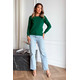 Светр з натуральної 100% вовни жіночий, вовняний зелений Silk KIss, Розмір: S[100-shelkovaya-naturalnaya-rozovaya-sorochka-samarkand-silk-kiss-samarkand-xs-32-34-1613.jpg]