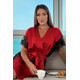 Халат шовковий червоний жіночий з натурального 100% шовку та мережива. ТМ "Silk Kiss", Size: S/M[100-shelkovaya-naturalnaya-rozovaya-sorochka-samarkand-silk-kiss-samarkand-xs-32-34-1613.jpg]