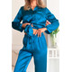 Women's silk pajamas made of 100% natural silk "Azure", Size: M[100-shelkovaya-naturalnaya-rozovaya-sorochka-samarkand-silk-kiss-samarkand-xs-32-34-1613.jpg]